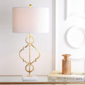 31" White Novelty Table Lamp With Drum Shade