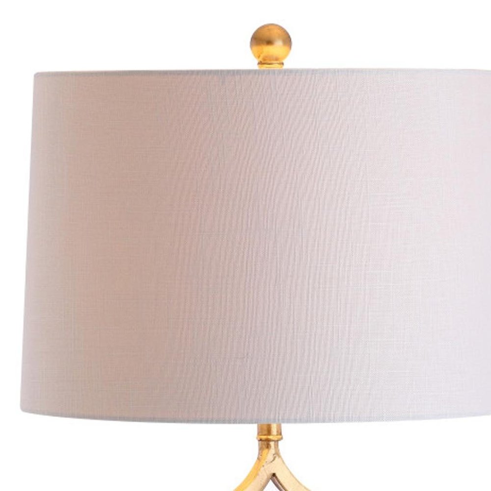 32" Clear Novelty Table Lamp With Drum Shade
