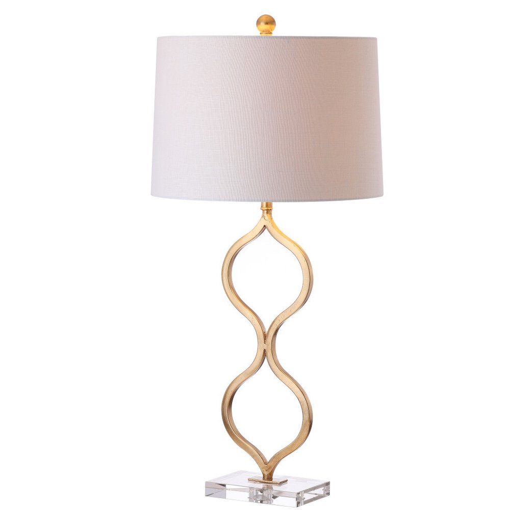 32" Clear Novelty Table Lamp With Drum Shade
