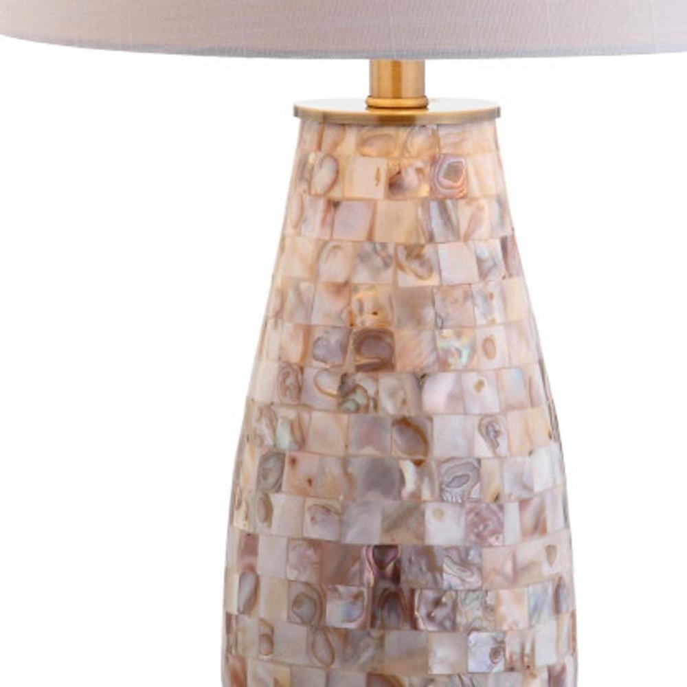 28" Gold Novelty Table Lamp With Drum Shade