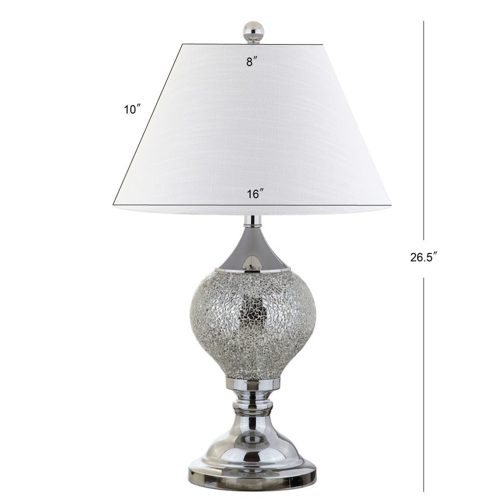 27" Silver Urn Table Lamp With Empire Shade