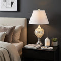 27" Silver Urn Table Lamp With Empire Shade