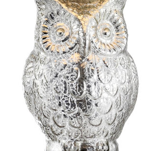 19" Silver And Clear Novelty Table Lamp With Empire Shade
