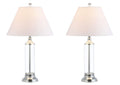 Set of Two 29" Silver Novelty Table Lamps With Empire Shades