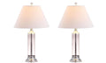 Set of Two 29" Silver Novelty Table Lamps With Empire Shades