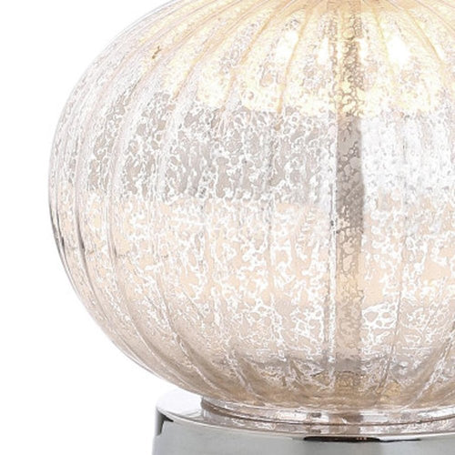 21" Silver Novelty Table Lamp With Globe Shade