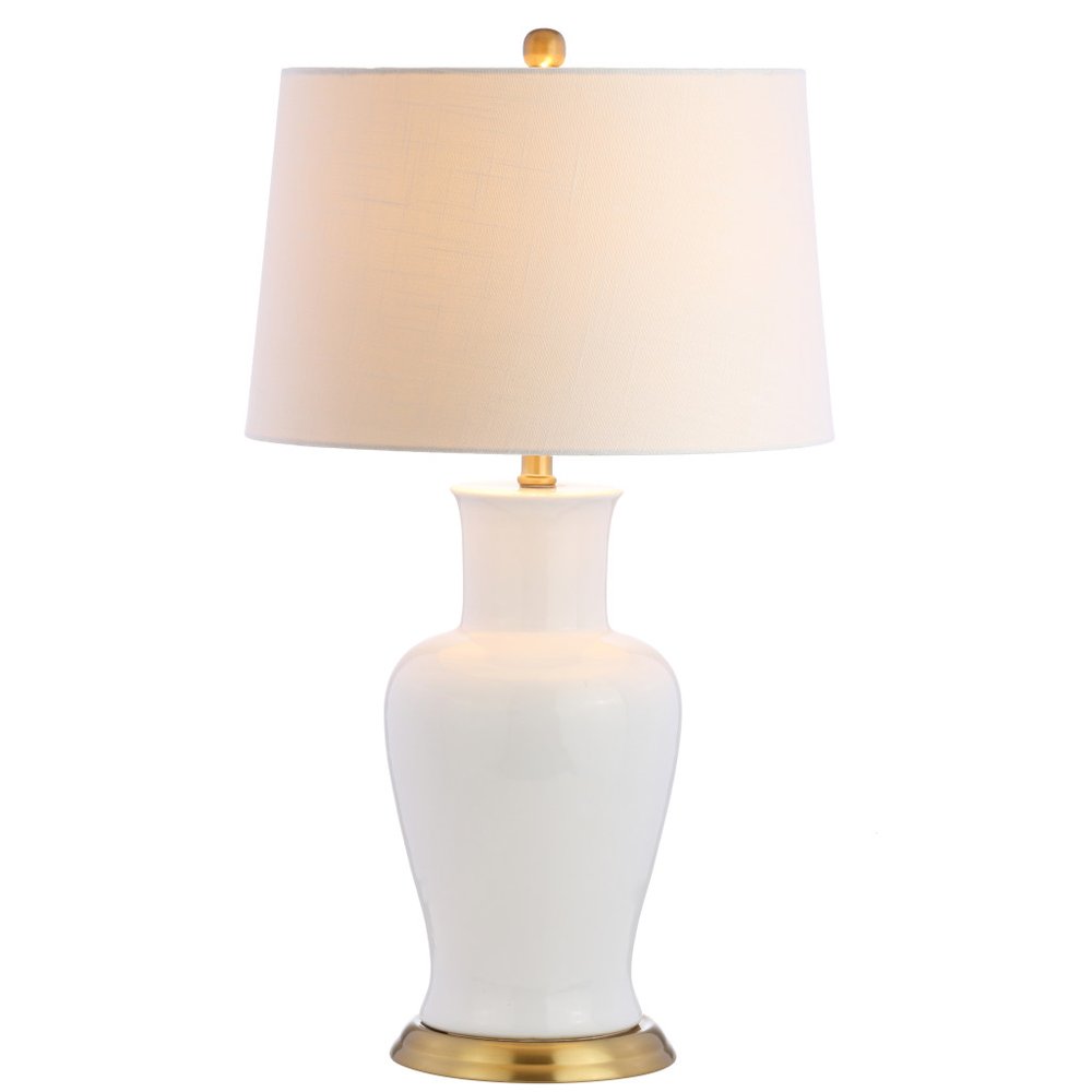 29" Gold Urn Table Lamp With Drum Shade
