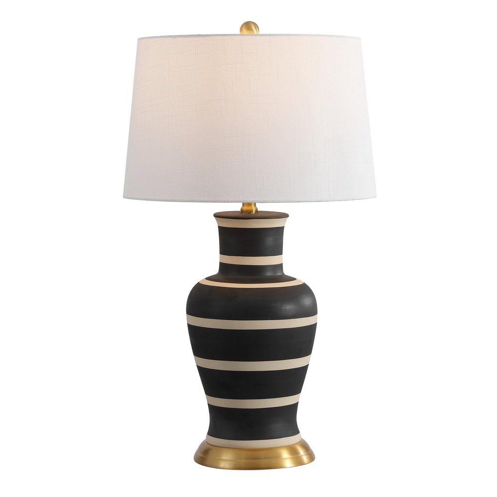 29" Gold Urn Table Lamp With Drum Shade
