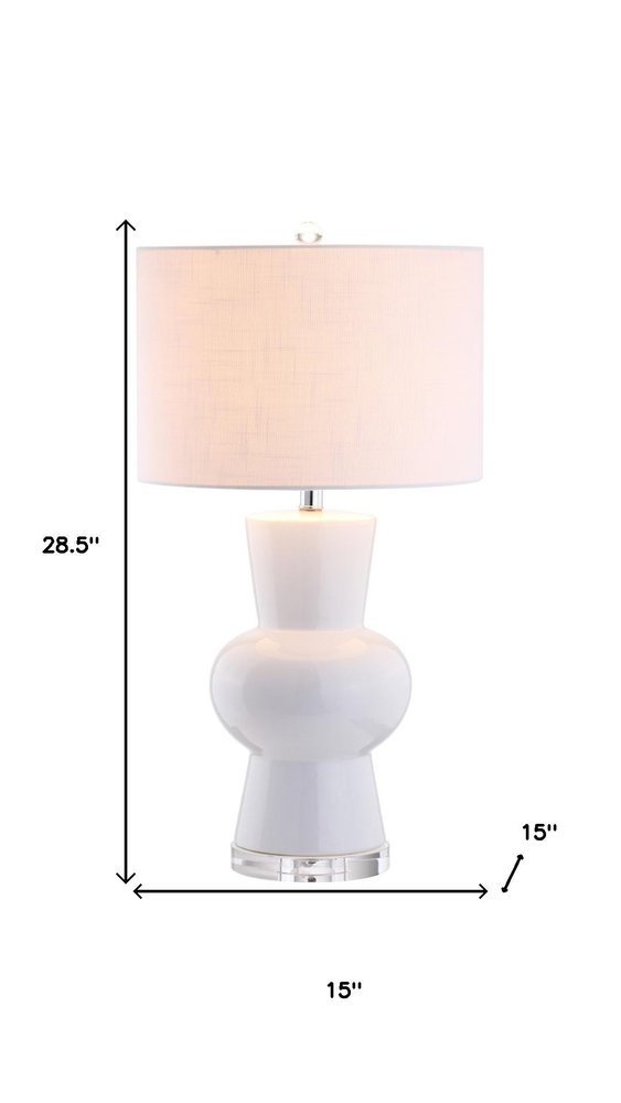 29" Clear Novelty Table Lamp With Drum Shade
