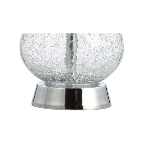 21" Silver Gourd Table Lamp With Drum Shade