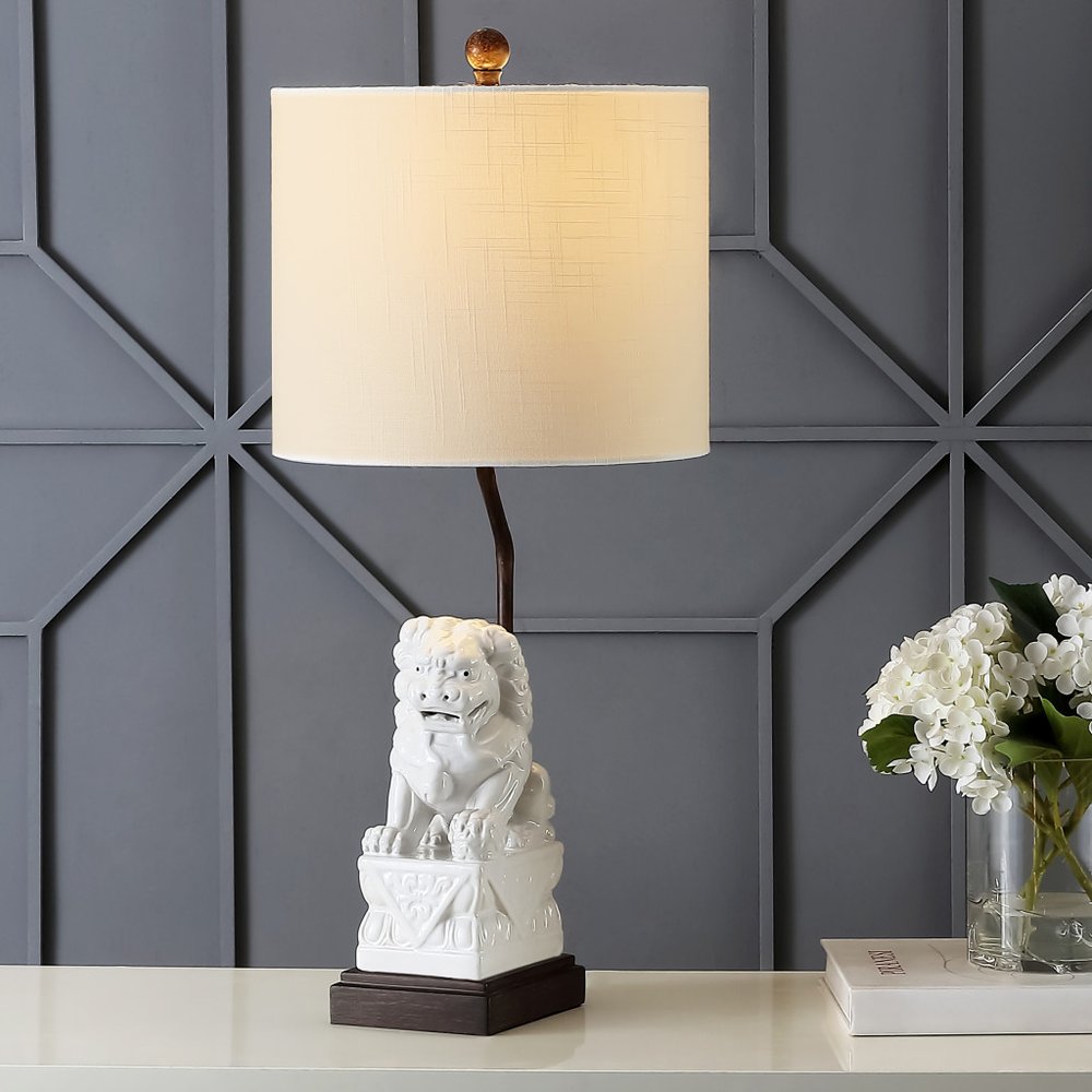 28" Brown Novelty Table Lamp With Globe Shade