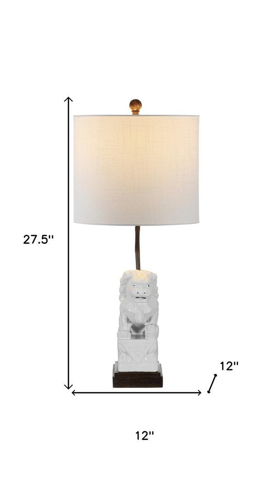 28" Brown Novelty Table Lamp With Globe Shade