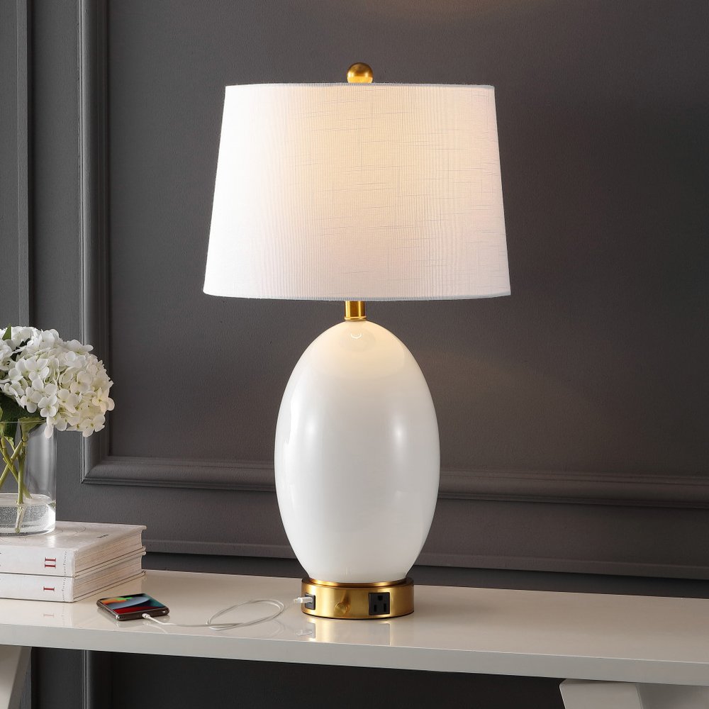 27" Gold Novelty Table Lamp With Empire Shade
