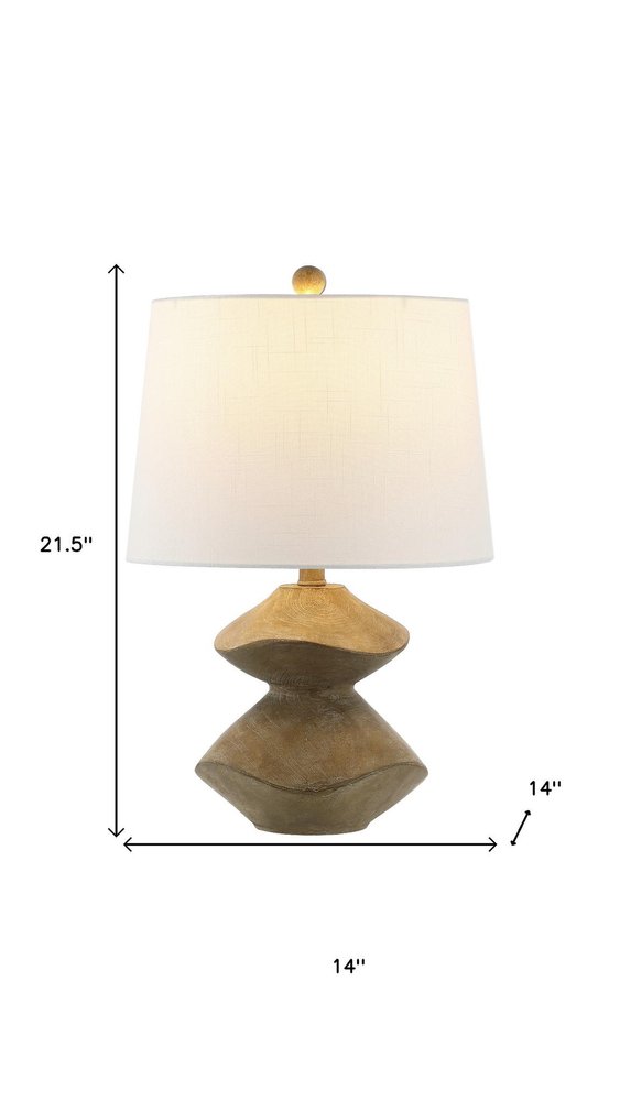22" Golden Brown Novelty Table Lamp With Empire Shade