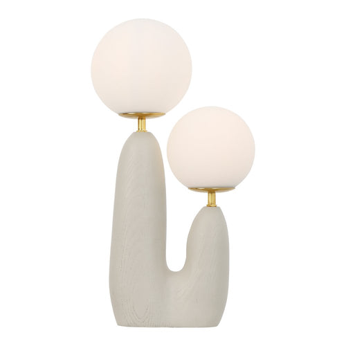 18" Light Gray Globe Globe Lamp