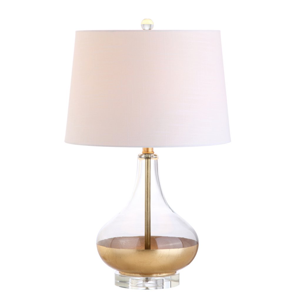 25" Clear Novelty Table Lamp LED With Drum Shade