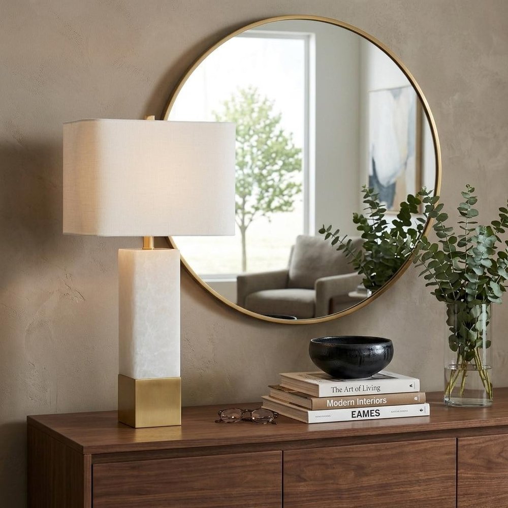 29" Gold Novelty Table Lamp LED With Shade