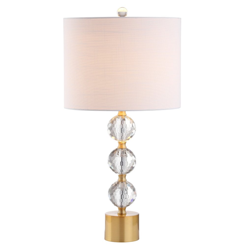 25" Gold Novelty Table Lamp LED With Drum Shade