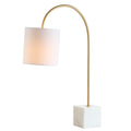 25" White Novelty Table Lamp With Drum Shade