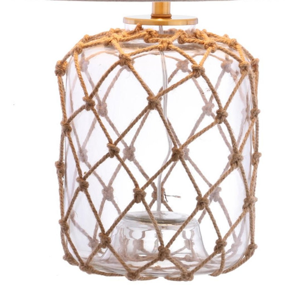 27" Clear Novelty Table Lamp LED With Drum Shade