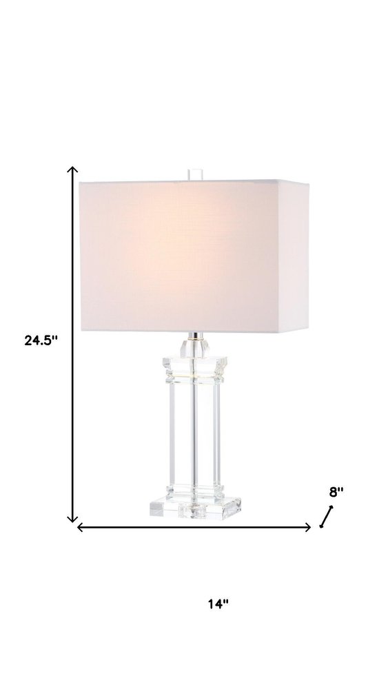 25" Clear Novelty Table Lamp LED With Shade