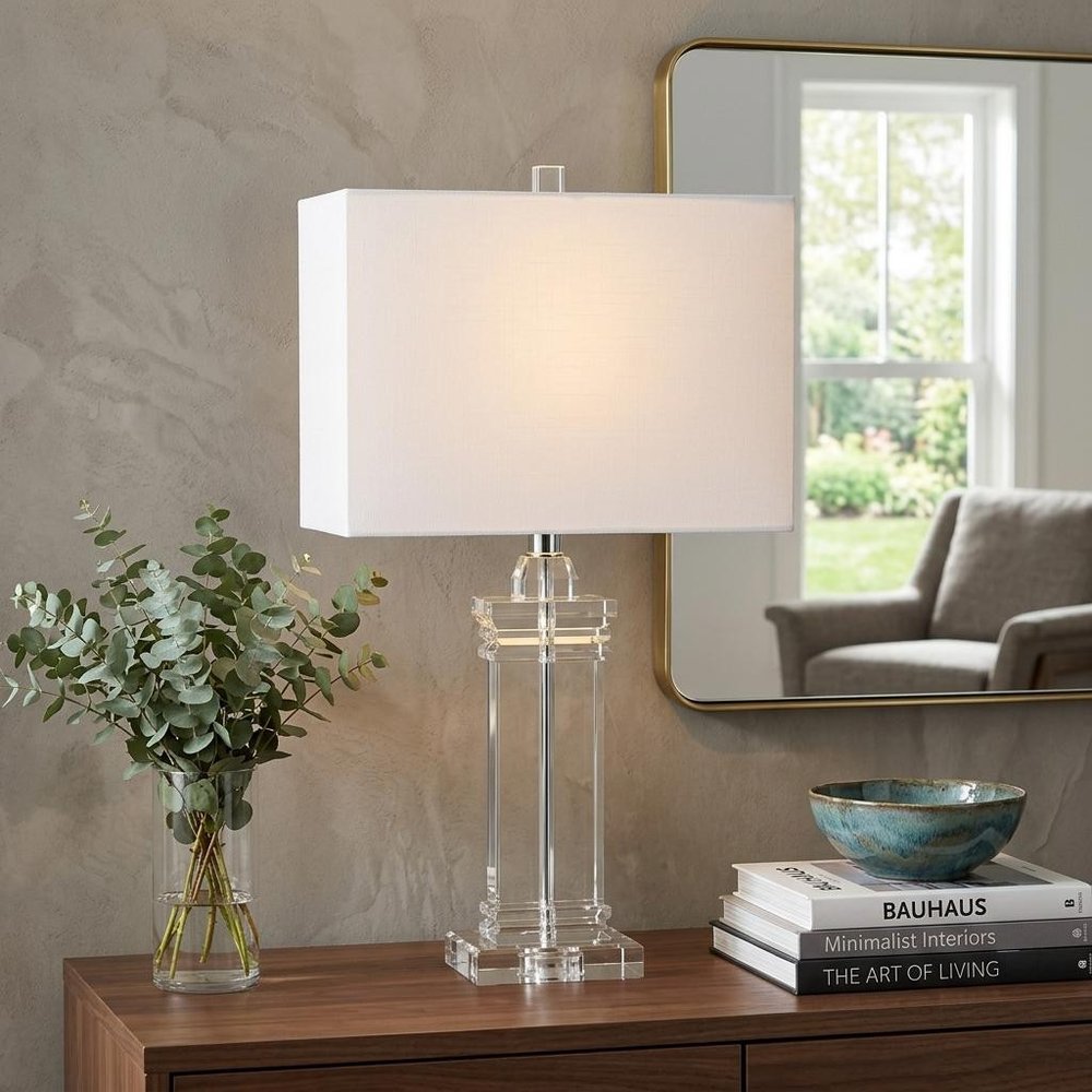 25" Clear Novelty Table Lamp LED With Shade