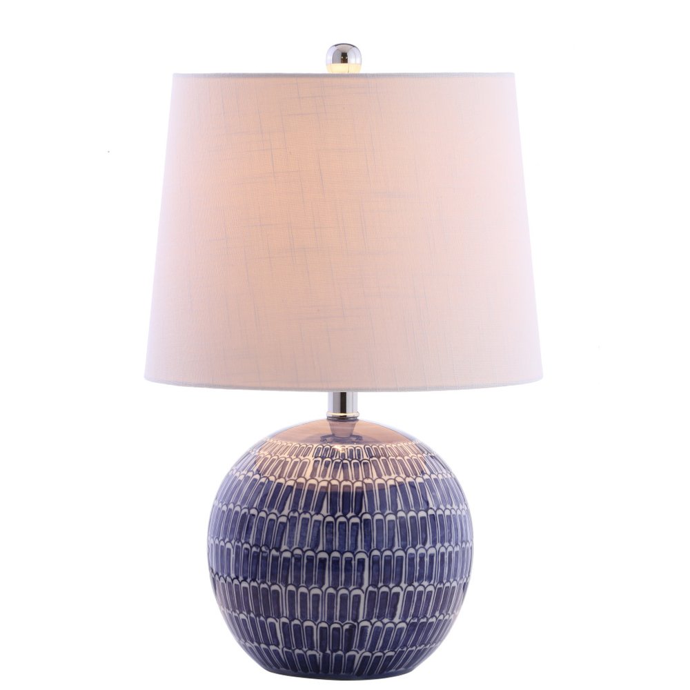 21" Clear Novelty Table Lamp LED With Drum Shade