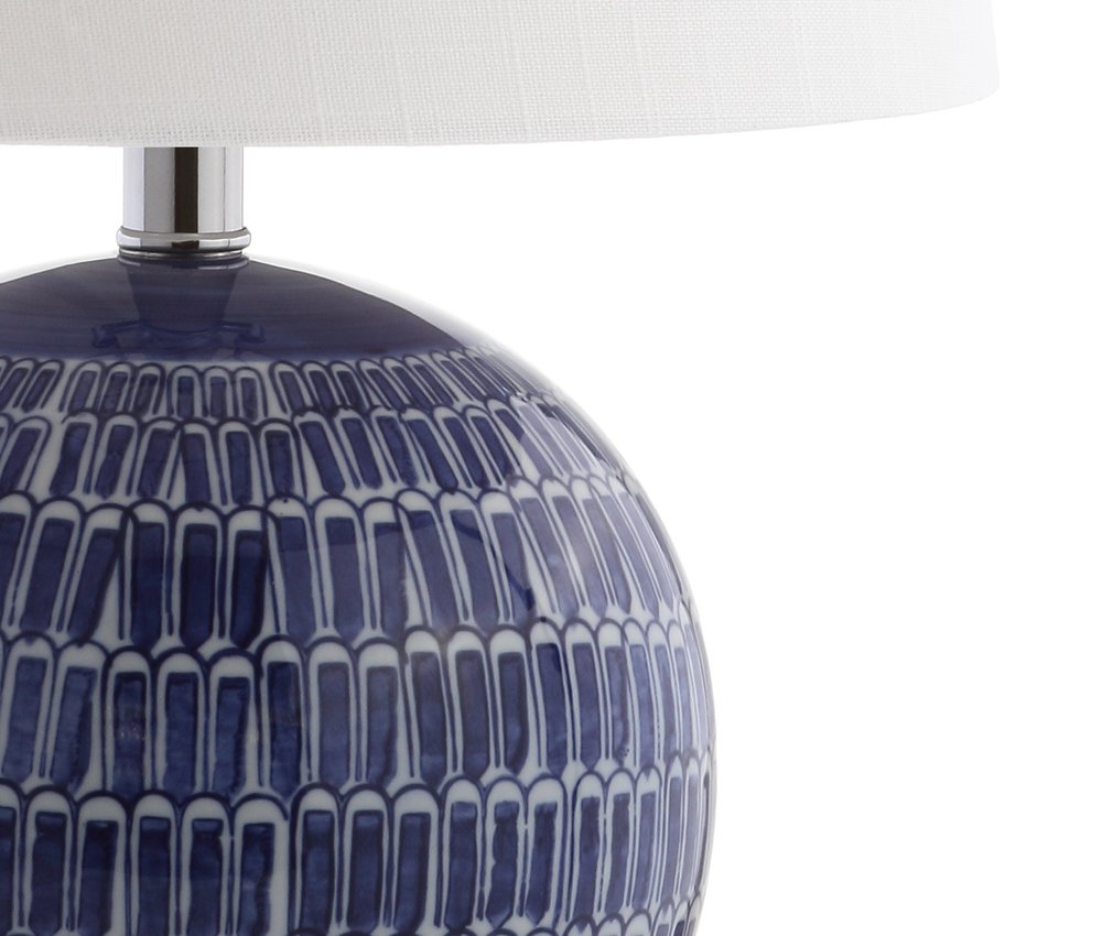 21" Clear Novelty Table Lamp LED With Drum Shade