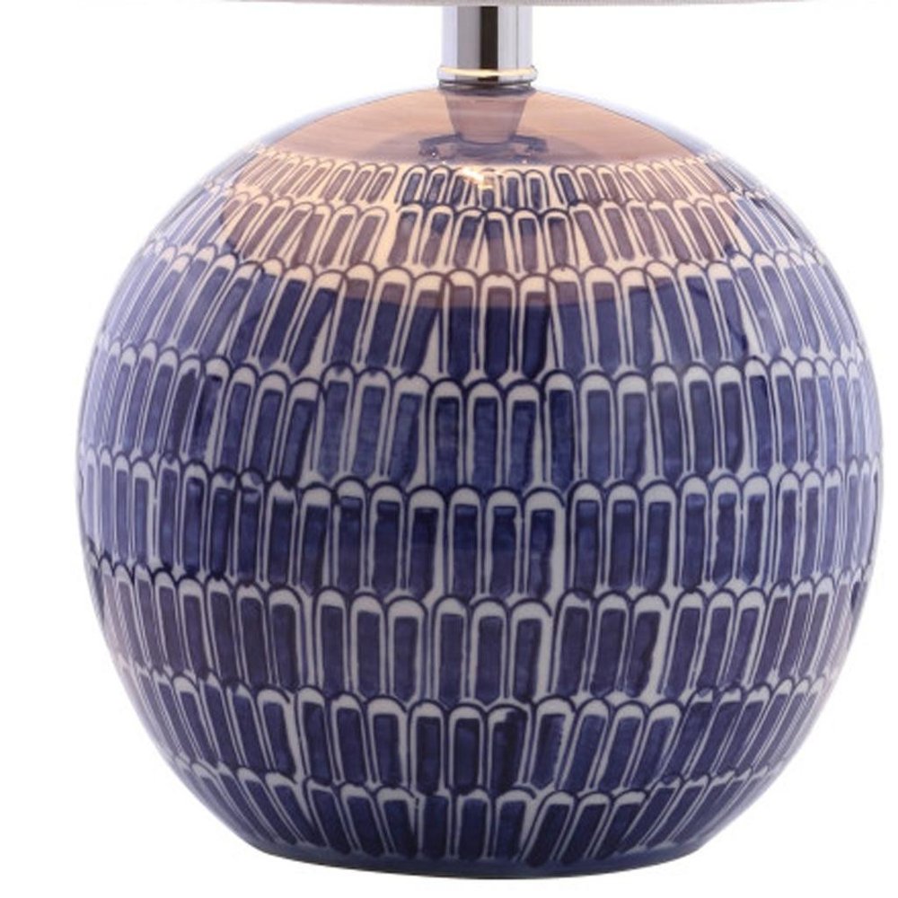 21" Clear Novelty Table Lamp LED With Drum Shade