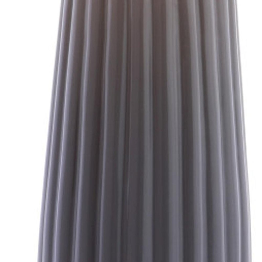 29" Dark Gray And Gold Table Lamp With Drum Shade