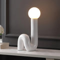 18" White Novelty Globe Lamp