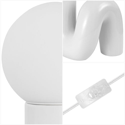 18" White Novelty Globe Lamp