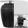 Set of Two 17" Clear Gourd Table Lamps LED With Drum Shades