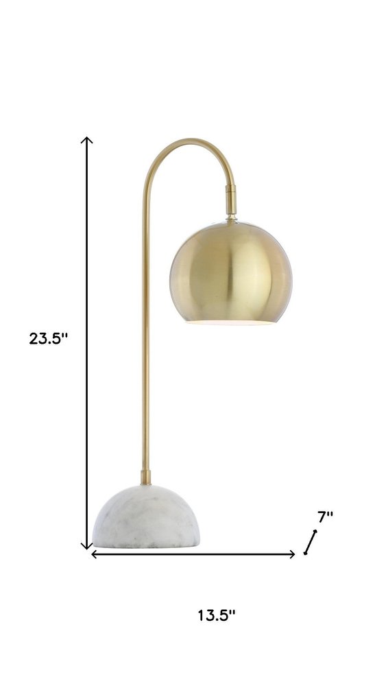24" White Novelty Table Lamp LED With Globe Shade