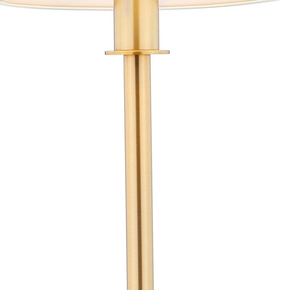 26" Gold Novelty Table Lamp LED With Drum Shade