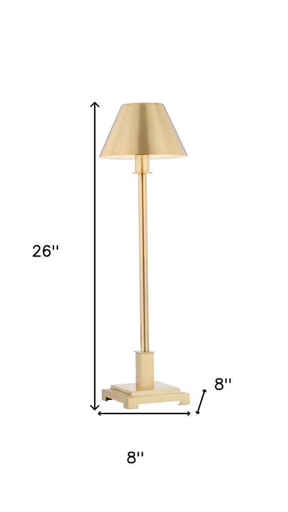 26" Gold Novelty Table Lamp LED With Drum Shade
