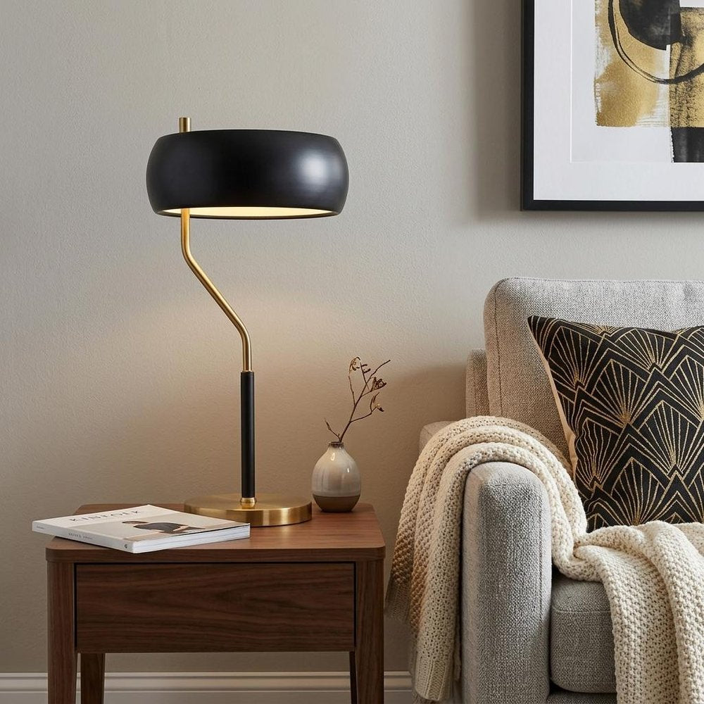 23" Gold Novelty Table Lamp LED With Globe Shade