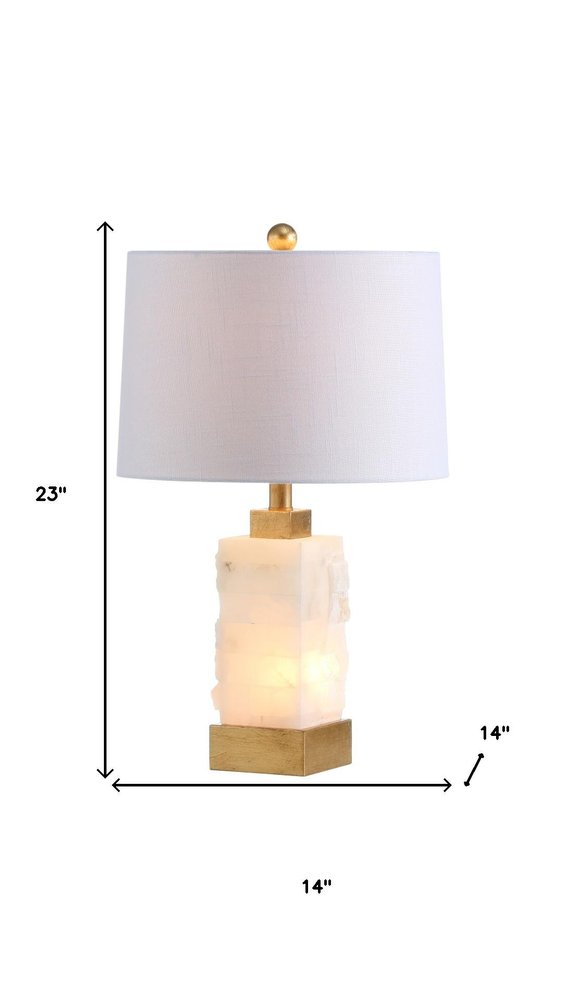 23" Gold Novelty Table Lamp LED With Globe Shade
