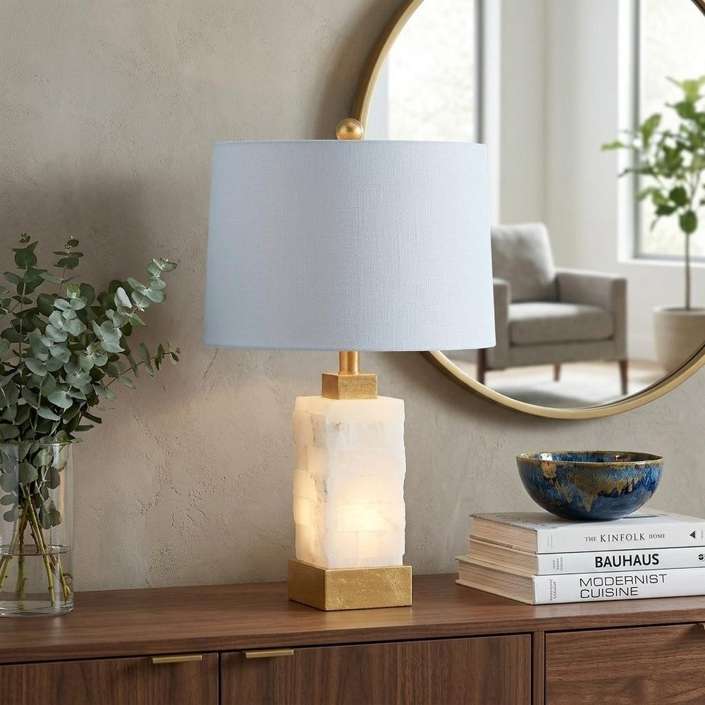 23" Gold Novelty Table Lamp LED With Globe Shade