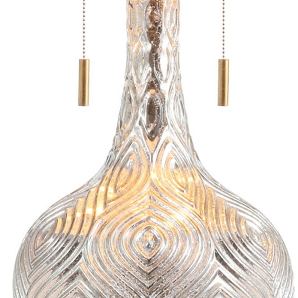 31" Gold Novelty Table Lamp With Globe Shade