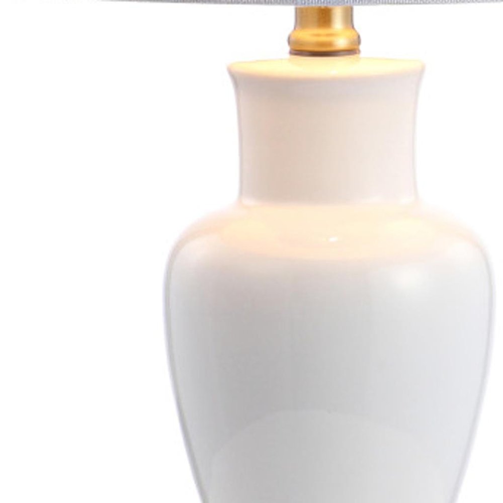 21" Gold Urn Table Lamp LED With Drum Shade