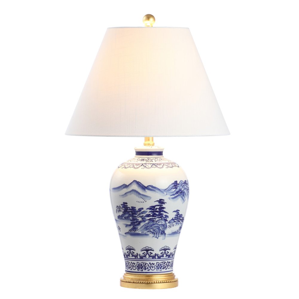 27" Gold Novelty Table Lamp LED With Empire Shade