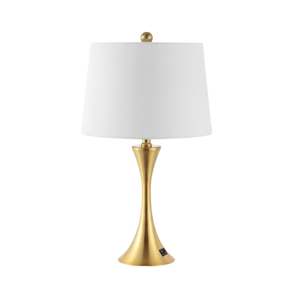 Set of Two 23" Clear Novelty Table Lamps With Empire Shades