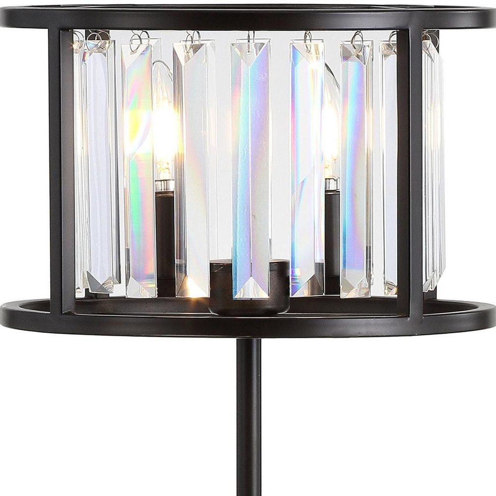 22" Antiqued Bronze Novelty Table Lamp LED With Globe Shade