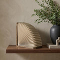 11" Natural Geometric Table Lamp With Novelty Shade