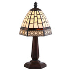 12-Inch Brown Mosaic Tile Tiffany Table Lamp with Empire Shade
