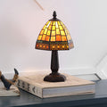 12" Brown Novelty Tiffany Lamp With Bell Shade