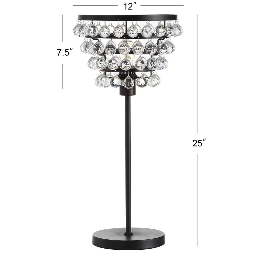 25" Bronze Lantern Table Lamp With Drum