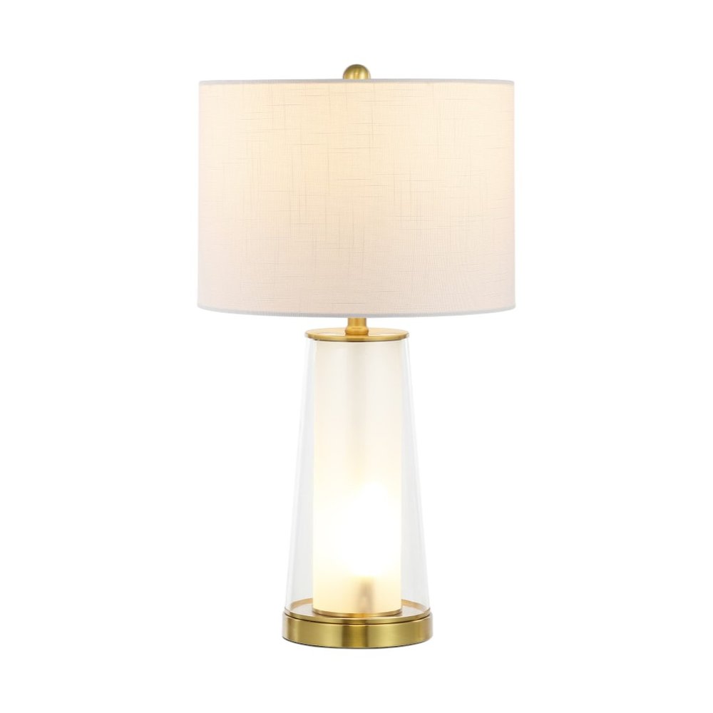 Set of Two 26" Gold Lighthouse Table Lamps With Drum Shades