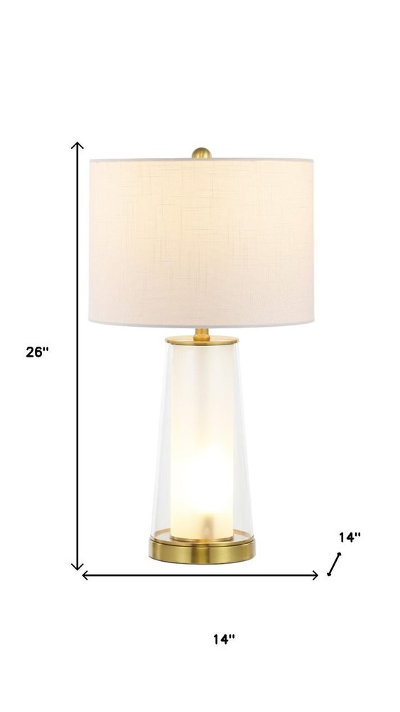 Set of Two 26" Gold Lighthouse Table Lamps With Drum Shades